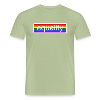 Equality - Männer T-Shirt - Sage - Vorne - AI Model Male 178 light (178cm)