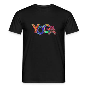 YOGA the design - Männer T-Shirt - Schwarz - Vorne - AI Model Male 178 light (178cm)