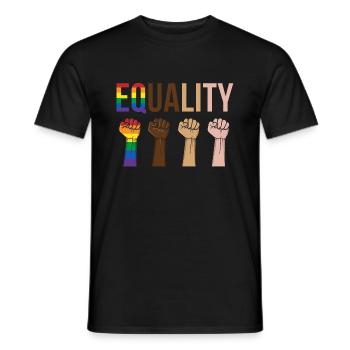 Equality - Männer T-Shirt - Schwarz - Vorne - AI Model Male 178 light (178cm)