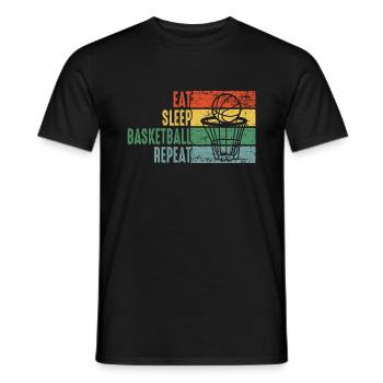 Basketteur basketteur - T-shirt homme - noir - Devant - AI Model Male 178 light (178cm)