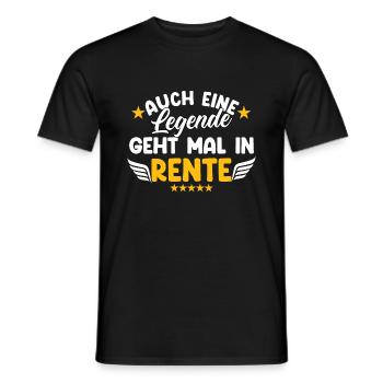 Auch Eine Legende Geht Mal In Rente Geschenk - Männer T-Shirt - Schwarz - Vorne - AI Model Male 178 light (178cm)