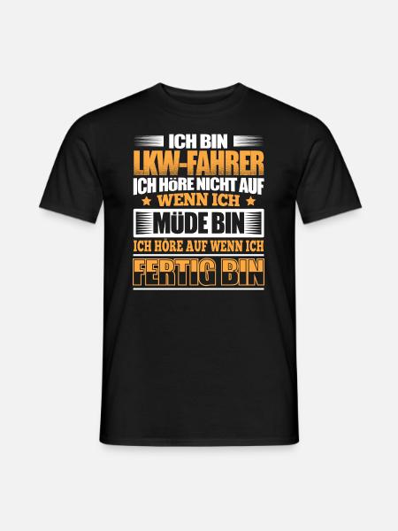 LKW-FAHRER - Der Fertigsteller - Männer T-Shirt - Schwarz