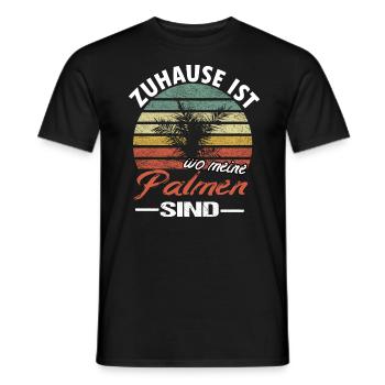 Zuhause ist wo meine Palmen sind - Männer T-Shirt - Schwarz - Vorne - AI Model Male 178 light (178cm)
