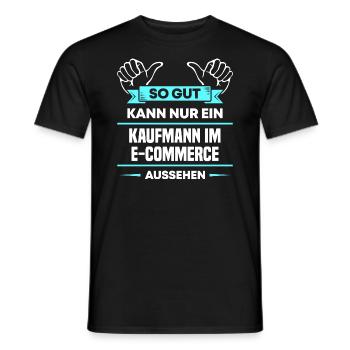 Kaufmann im E-Commerce Design für stolze Profis - Männer T-Shirt - Schwarz - Vorne - AI Model Male 178 light (178cm)