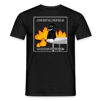 Makapag Kape Nga Coffee Design für stolze Pinoys - Männer T-Shirt - Schwarz - Vorne - AI Model Male 178 light (178cm)