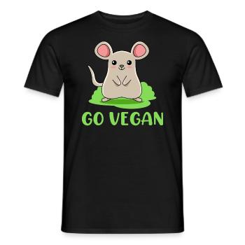 Design de souris pour les fiers végétaliens - T-shirt homme - noir - Devant - AI Model Male 178 light (178cm)