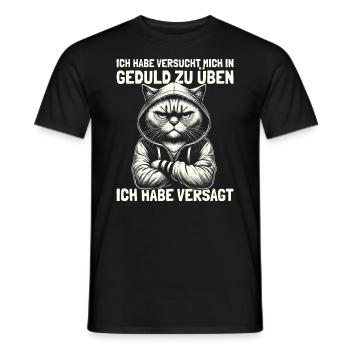 Lustige Sprüche Katze Sarkasmus Ironie Spruch - Männer T-Shirt - Schwarz - Vorne - AI Model Male 178 light (178cm)