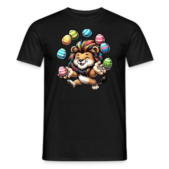Oster Löwe & Ratte Jongleure - Männer T-Shirt - Schwarz - Vorne - AI Model Male 178 light (178cm)