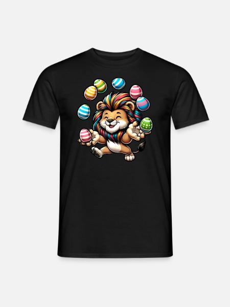 Easter Lion & Rat Jugglers - Men's T-Shirt - black