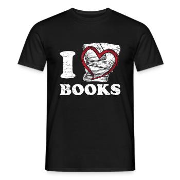 Lire les livres - T-shirt homme - noir - Devant - AI Model Male 178 light (178cm)