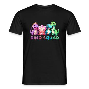 4 Buddys - The Dino Squad - Men's T-Shirt - black - Front - AI Model Male 178 light (178cm)