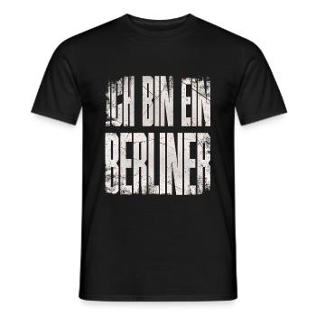 Ich bin ein Berliner - Männer T-Shirt - Schwarz - Vorne - AI Model Male 178 light (178cm)