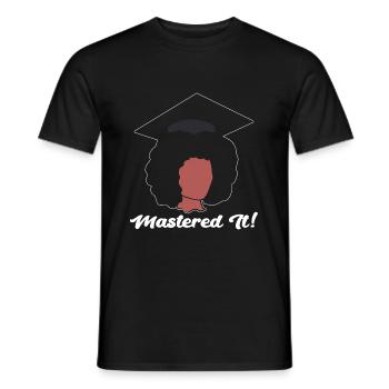 Master's Degree Graduation Ceremony - Men's T-Shirt - black - Front - AI Model Male 178 light (178cm)
