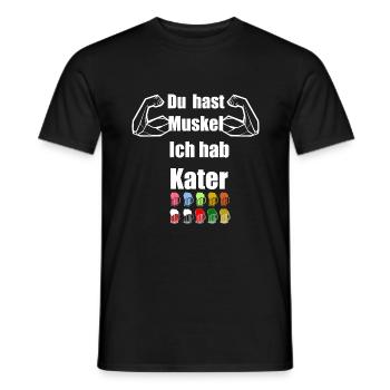 BIER - Männer T-Shirt - Schwarz - Vorne - AI Model Male 178 light (178cm)