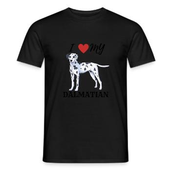 J’aime le mien │ Dalmatien - T-shirt homme - noir - Devant - AI Model Male 178 light (178cm)