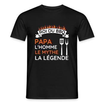 la légende du barbecue - T-shirt homme - noir - Devant - AI Model Male 178 light (178cm)