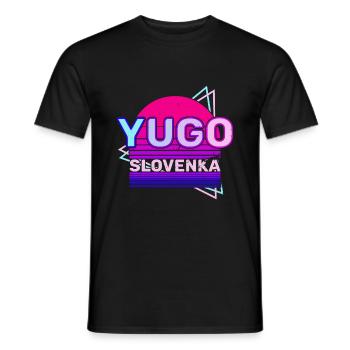 Jugoslavija Yougoslavie Jugo Tito SFRJ Jugoslawien - T-shirt homme - noir - Devant - AI Model Male 178 light (178cm)