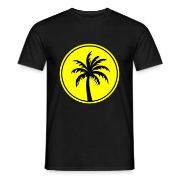 Palm Tree Holiday Plage - T-shirt homme - noir - Devant - AI Model Male 178 light (178cm)