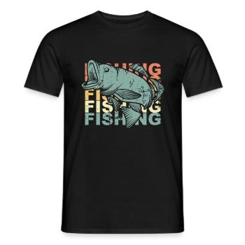 Pêche pêche - T-shirt homme - noir - Devant - AI Model Male 178 light (178cm)