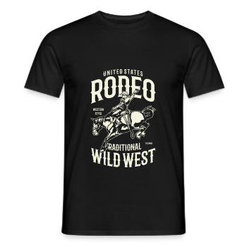 Rodeo - Men's T-Shirt - black - Front - AI Model Male 178 light (178cm)