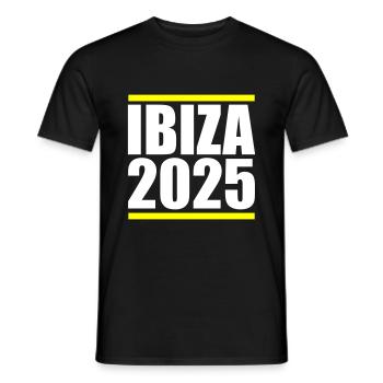 Ibiza 2025 - Men's T-Shirt - black - Front - AI Model Male 178 light (178cm)