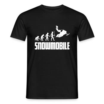Evolution snowmobile snowmobile snow winter - Men's T-Shirt - black - Front - AI Model Male 178 light (178cm)
