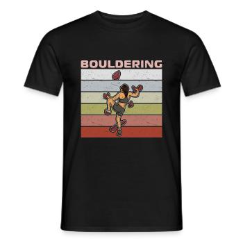 Bouldern Klettern Sportarten Turnhalle Wand - Männer T-Shirt - Schwarz - Vorne - AI Model Male 178 light (178cm)