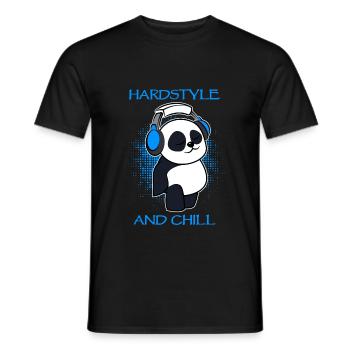 Hardstyle Panda Headset Music - T-shirt homme - noir - Devant - AI Model Male 178 light (178cm)
