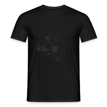 Chip Technik Programmierer - Männer T-Shirt - Schwarz - Vorne - AI Model Male 178 light (178cm)