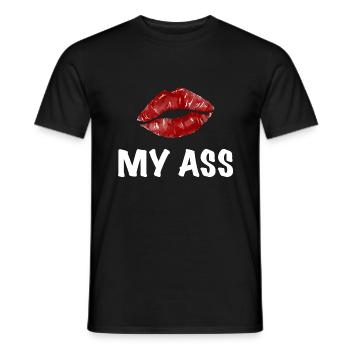 Embrasser mon cul embrasser la provocation - T-shirt homme - noir - Devant - AI Model Male 178 light (178cm)