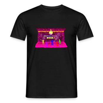 Disco, Pink, 80s, Retro, Party, Old School - Men's T-Shirt - black - Front - AI Model Male 178 light (178cm)