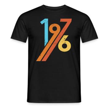 1976 Vintage - Männer T-Shirt - Schwarz - Vorne - AI Model Male 178 light (178cm)