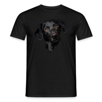 Visage de chien Labrador noir - T-shirt homme - noir - Devant - AI Model Male 178 light (178cm)
