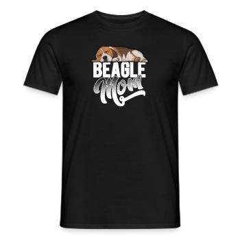 Beagle Dog Femmes Beagle Maman - T-shirt homme - noir - Devant - AI Model Male 178 light (178cm)