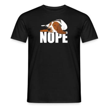 Basset Hound Nein - Männer T-Shirt - Schwarz - Vorne - AI Model Male 178 light (178cm)