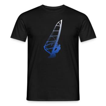Windsurfer Silhouette - Men's T-Shirt - black - Front - AI Model Male 178 light (178cm)