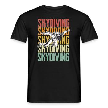 Parachutisme Rétro - T-shirt homme - noir - Devant - AI Model Male 178 light (178cm)