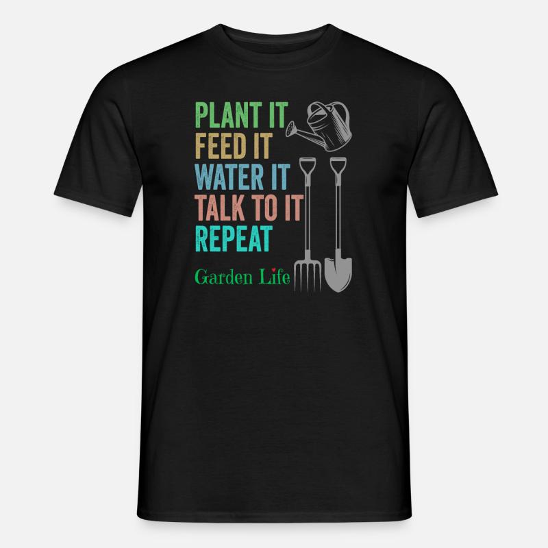 Gartenarbeit Gartenleben - Männer T-Shirt - Schwarz