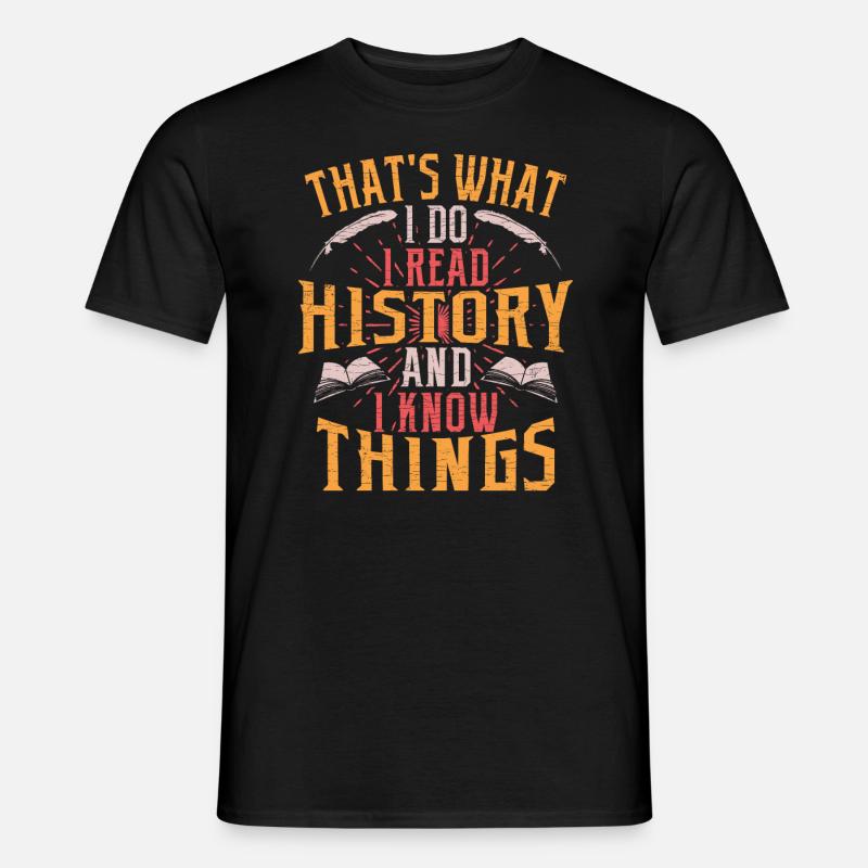 Lehrer Geschichte Geschenk - Männer T-Shirt - Schwarz