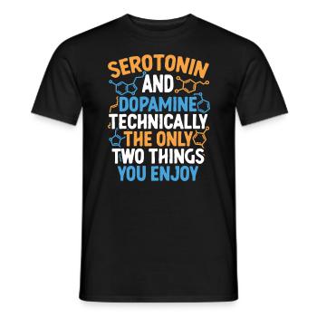Neurologie Serotonin Dopamin - Männer T-Shirt - Schwarz - Vorne - AI Model Male 178 light (178cm)
