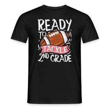 Schulkind 2. Klasse Schüler - Männer T-Shirt - Schwarz - Vorne - AI Model Male 178 light (178cm)