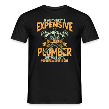 Plumber Klempner - Männer T-Shirt - Schwarz - Vorne - AI Model Male 178 light (178cm)