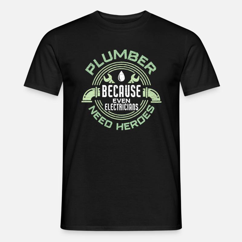 Klempner - Männer T-Shirt - Schwarz