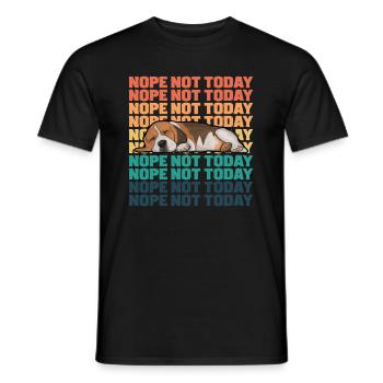 Beagle Hund Nope Heute nicht - Männer T-Shirt - Schwarz - Vorne - AI Model Male 178 light (178cm)