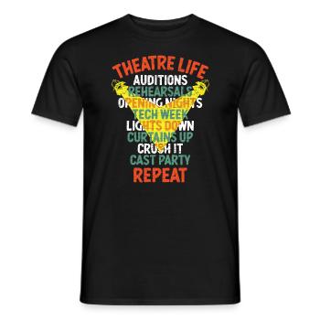 Theater Geschenk Schauspieler Musical - Männer T-Shirt - Schwarz - Vorne - AI Model Male 178 light (178cm)