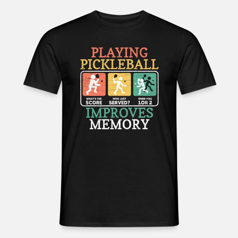 Paddleball Pickleball - Männer T-Shirt - Schwarz