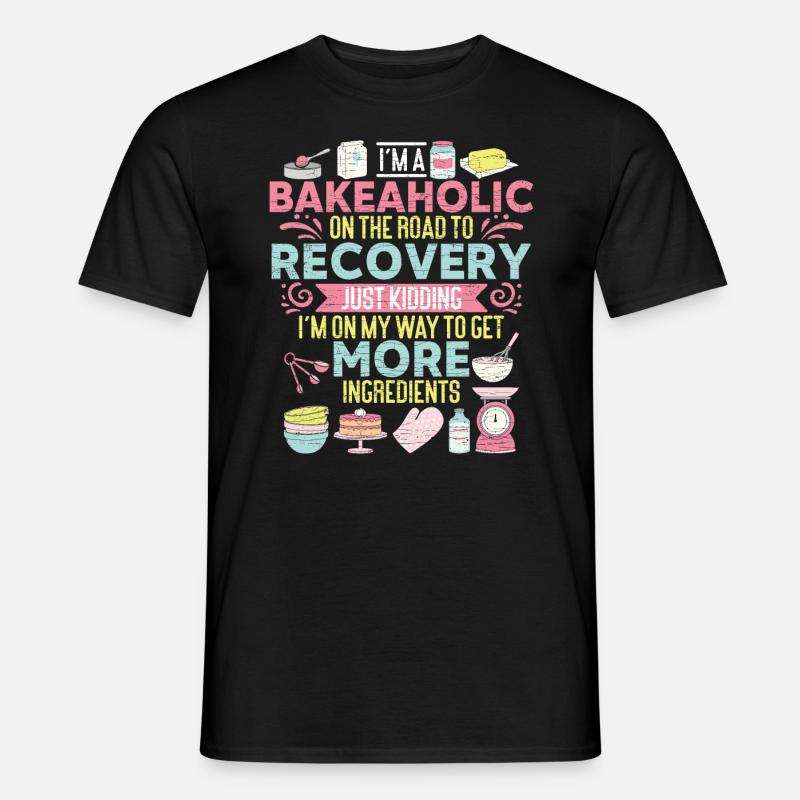 Bäcker Backen Geschenk - Männer T-Shirt - Schwarz