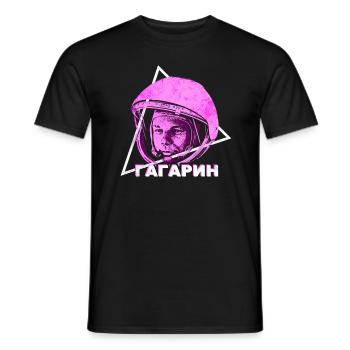 Youri Gagarine - astronaute et premier homme au monde - T-shirt homme - noir - Devant - AI Model Male 178 light (178cm)
