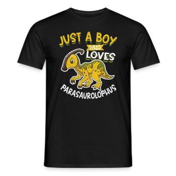 Dino Parasaurolophus Dinosaurier - Männer T-Shirt - Schwarz - Vorne - AI Model Male 178 light (178cm)