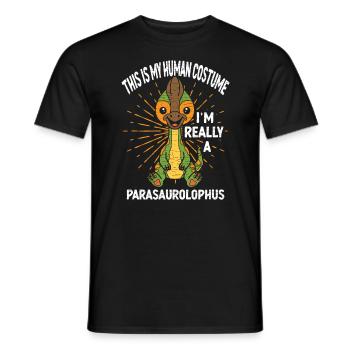 Parasaurolophus Dinosaurier Dino - Männer T-Shirt - Schwarz - Vorne - AI Model Male 178 light (178cm)